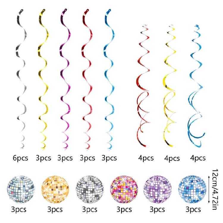 Discotheque Hanging Swirls Indoor Ceiling Hangings Unique Ceiling Art Enhancing Any Office Setting Great Gift Choice