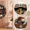 Entzückende katzenförmige Wanduhr im Retro-Design Präzises Quarzwerk Künstlerische Regal-Uhr Perfekt für das Schlafzimmer