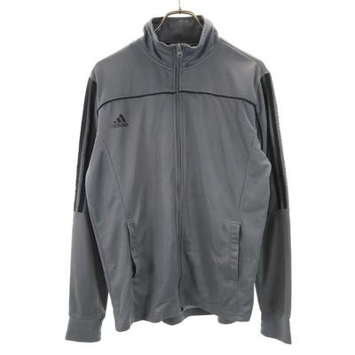 Adidas Track Jacket L Gray Jersey Men's Used