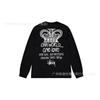 3. Cross-border Stuart long-sleeved printed t-shirt American trendy cylindrical cloth casual loose men and women the same style
