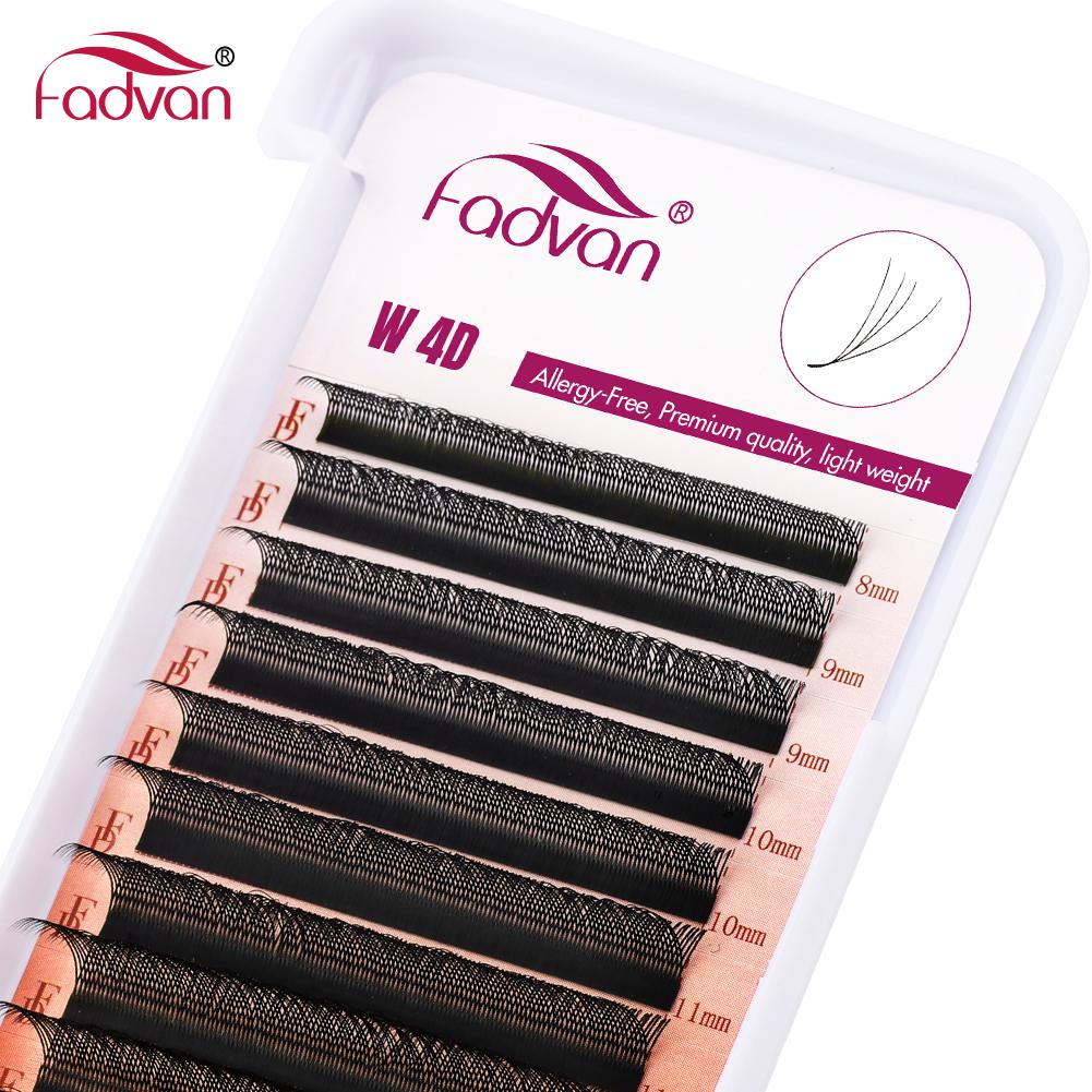 FADVAN 4D W Shaped C/D Curl Eyelash Extension Premade Volume Fans Soft Gradient Mink Easy Embellish Natural False Eyelashes