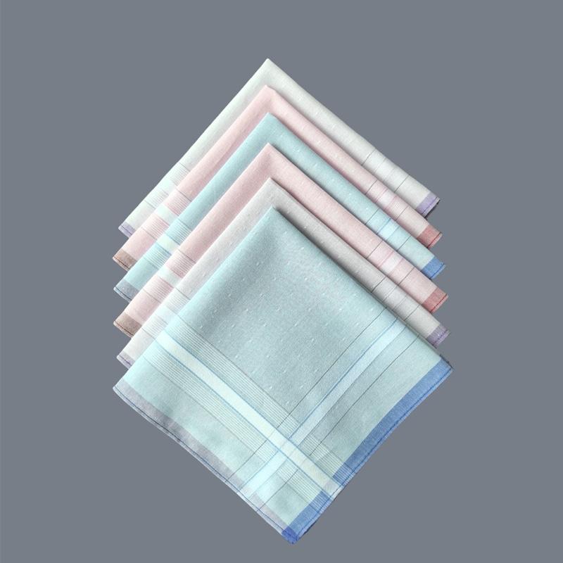 3ks Kapesníků Svatba Párty Dárek Barva Kostkovaný Čtvercové Ručníky Absorbující Pot Kostkovaný Tištěný 29x29cm Dámské Bavlna