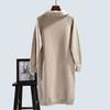 Thickened New Autumn and Winter Easiest for Match Mid Length Long Length Sweaters Mid-Length Dress Lapel