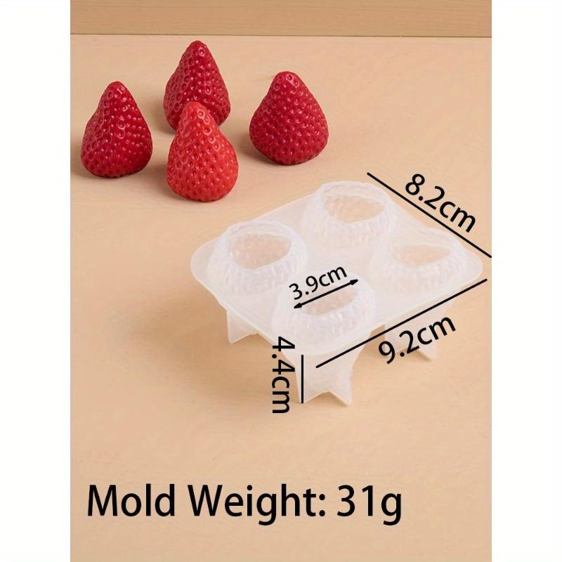 3D Strawberry Aromatherapy Candle Silicone Mold DIY Handmade Romantic Scented for Valentine's Day Party Home Decor Birthday Gift