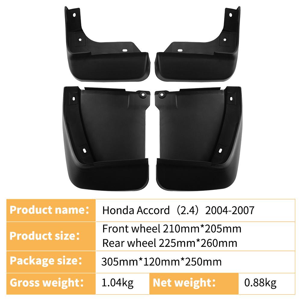 Potrivit pentru aripa anvelopei auto Accord 2.4 04-07, aripă din cauciuc moale, placă de piele