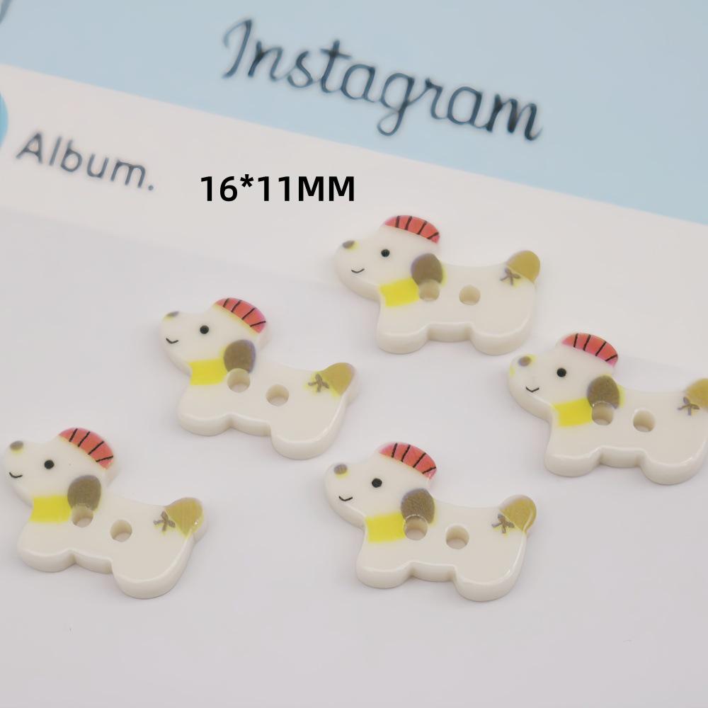 58 Styles of Cute Pink and Black & White Cat Cartoon Buttons for Children's Sweaters and Cardigans