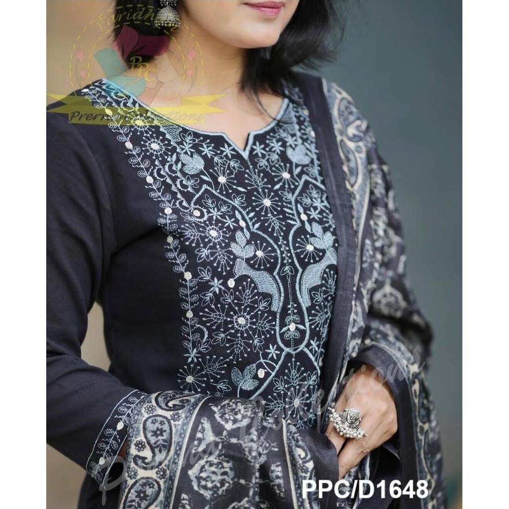 Indian Women Top Tunic Bollywood Salwar Kameez Kurti Pant Dupatta Set Dress VF-20176