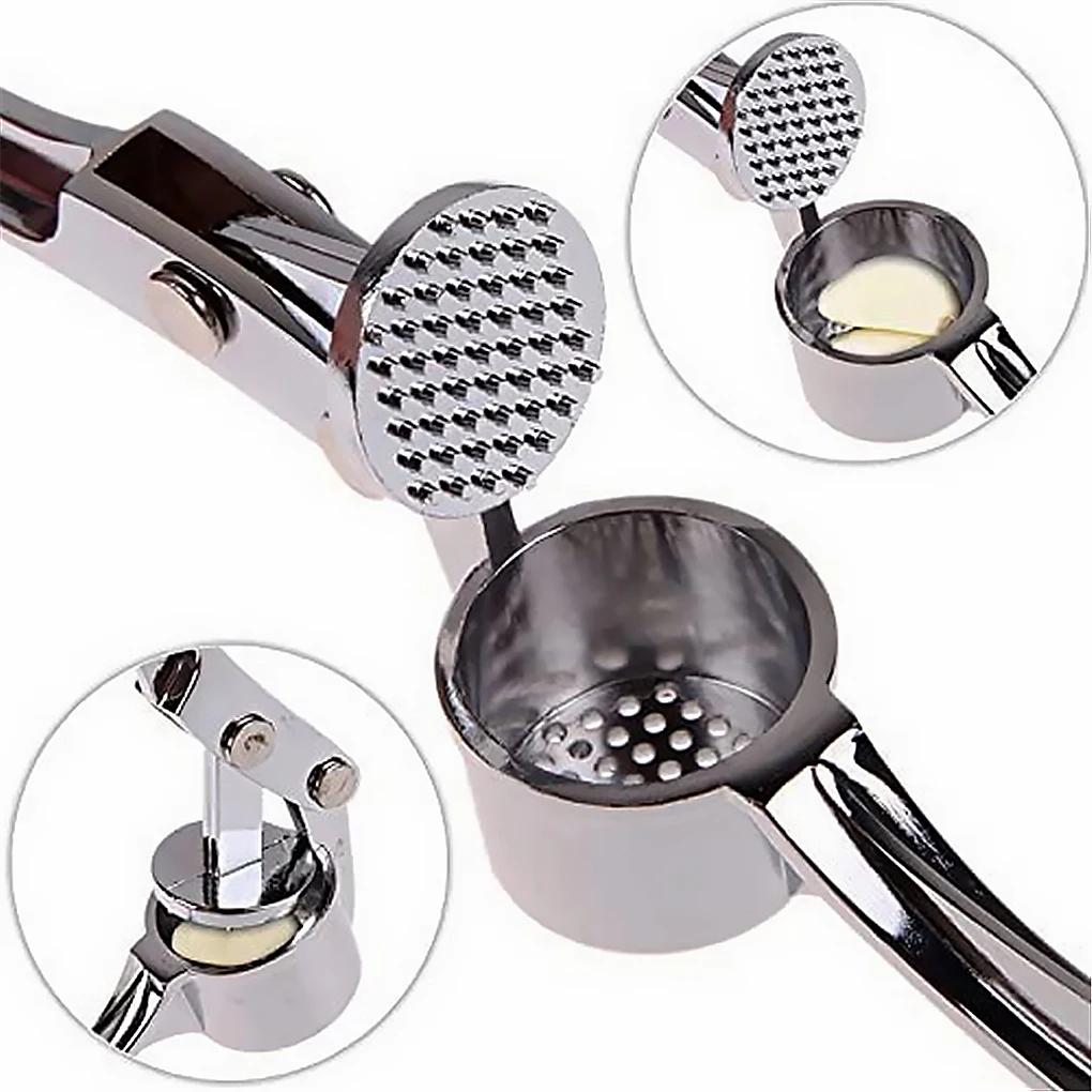 Garlic Crusher Stainless Steel Garlic Crusher Handheld Garlic Pressing Crusher Ginger Crusher Kitchen Tools