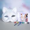 DIY White Peking Opera Fox Mask: Blank Paper Pulp for Kids To Paint