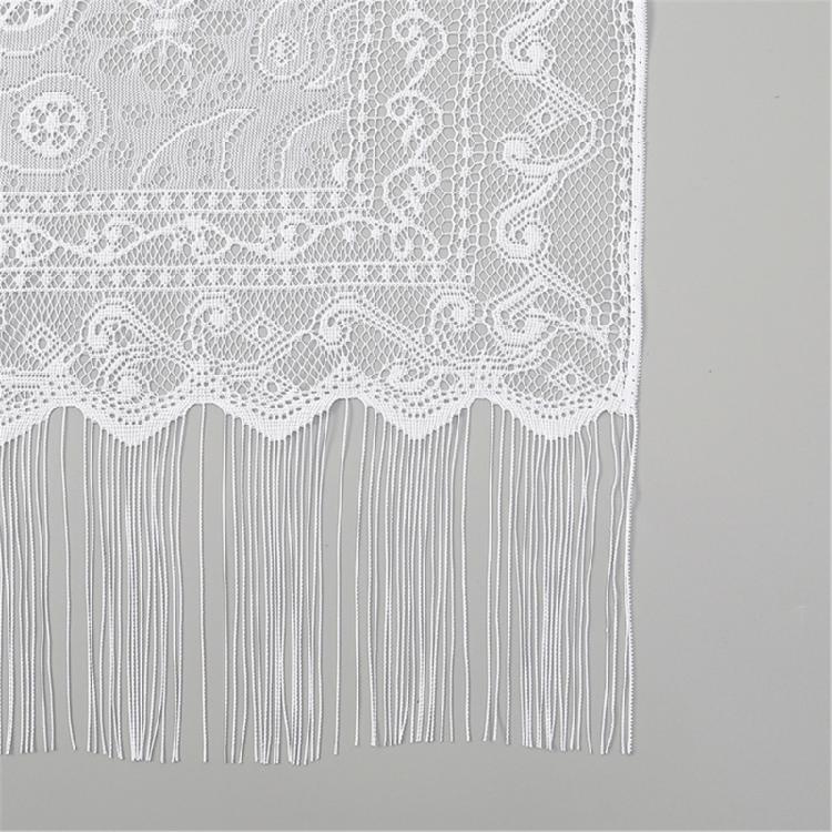 Elegant Lace Shawl Hollowed Shoulder Wrap Scarf Covering With Tassels Great For Female Various Occasion and Outfit