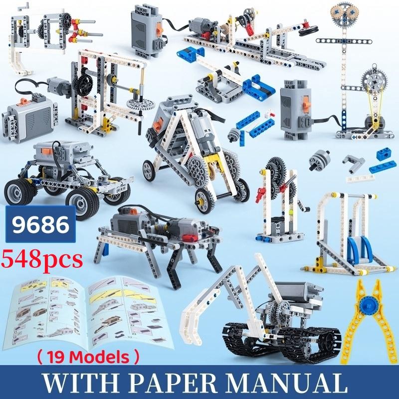 STEM 9686 Piese Tehnice Multi-Tech Programare Educațional Set Blocuri de Construcție-Set Putere pentru Copii Jucărie Cadouri-Învață prin Joc