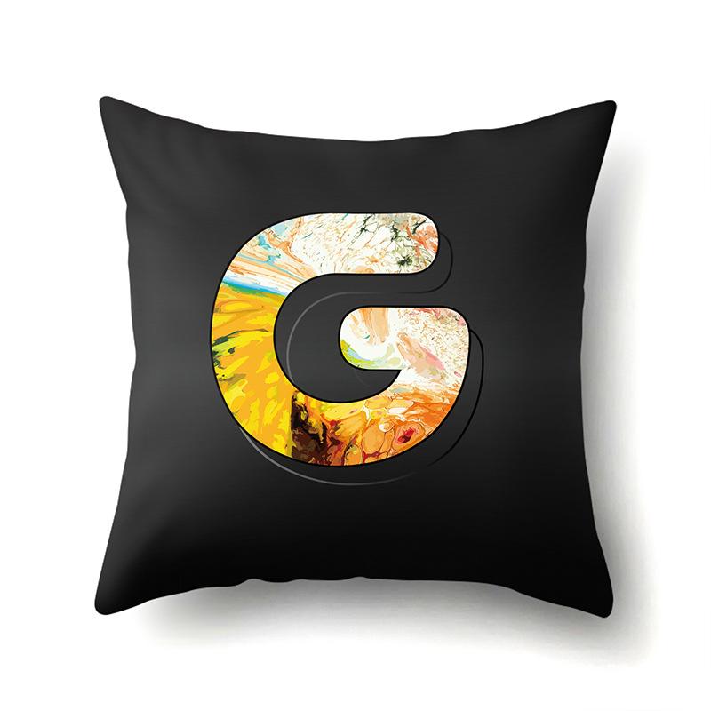 Polyester Pillowcase 3D Three-dimensional Effect Cushion Set Decorative Printing 26 English Letter Pillowcase