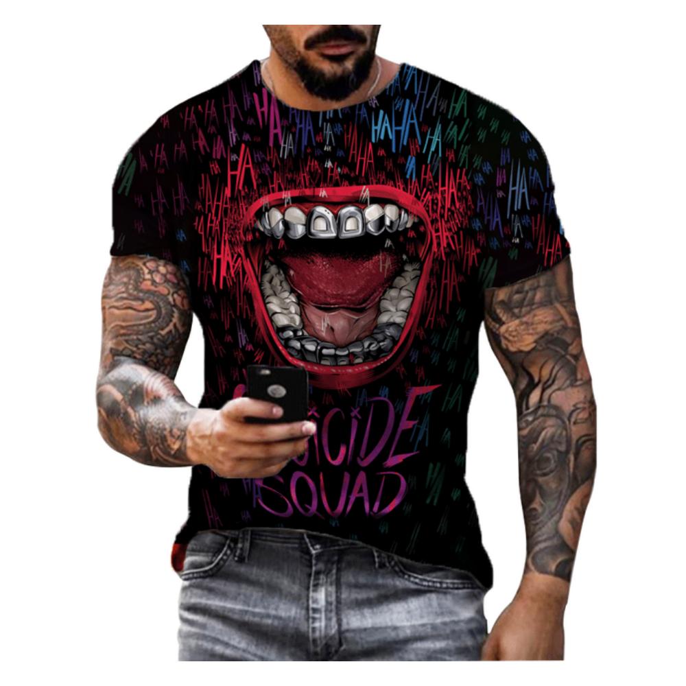 Fashion XOXO Pattern Men's T Shirt Street Hip Hop Harajuku Tops Casual O-neck Sport Shirt Summer Short Sleeve 3D Print Tees