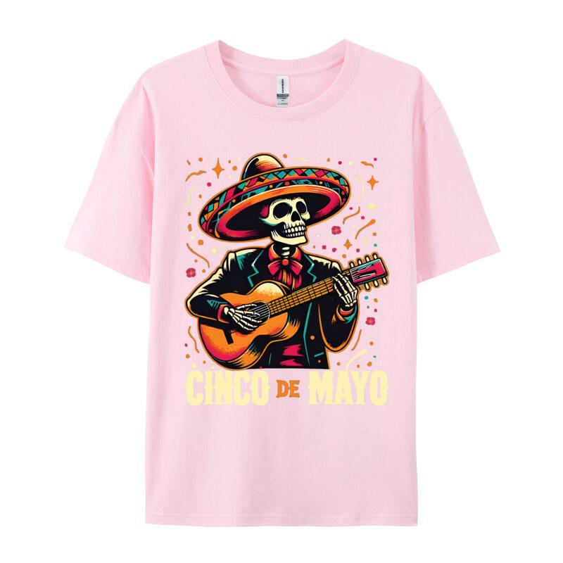 Cinco DeMayo Skeleton Skull Tshirt Funny TShirt T Shirts Slim Fit 3D Cotton Unisexs Tops Tees On Oversized