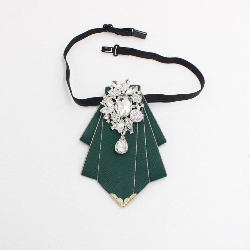 

1 шт. Мужские галстуки, аксессуары для рубашек, аксессуары для выступлений, свадебный подарок, лента, галстук-бабочка, бриллиантовая брошь, галстук-бабочка двойного назначения, регулируемый