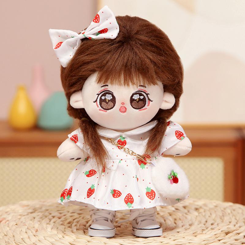20cm Cotton Doll with Clothes Plush Doll Girl Dress Up Doll Girl Couple Celebrity Gift