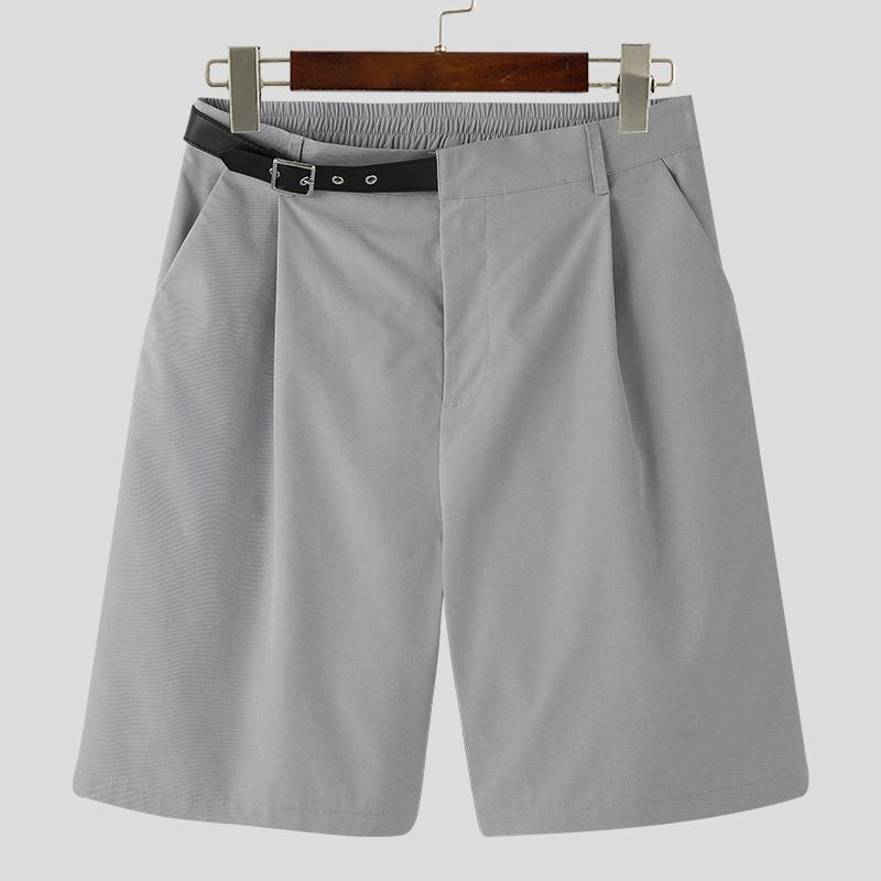 

INCERUN Летние мужские широкие шорты со складками Брюки S серый