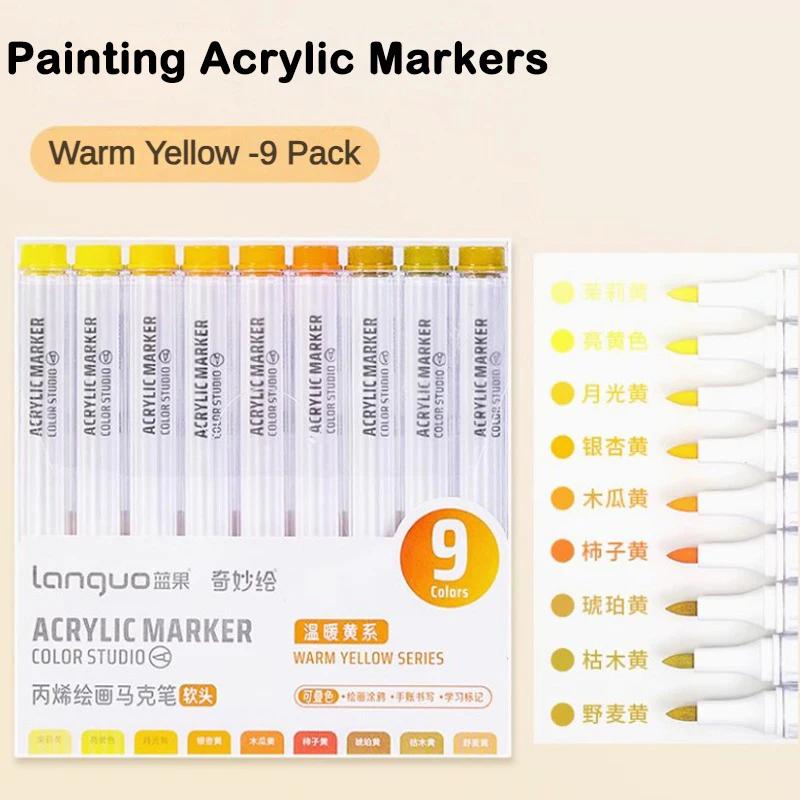 

New 9/126 Colors Acrylic Paint Markers Set Painting Pen Art Markers Graffiti for Disc Case Stone Stationery Art School Supplies