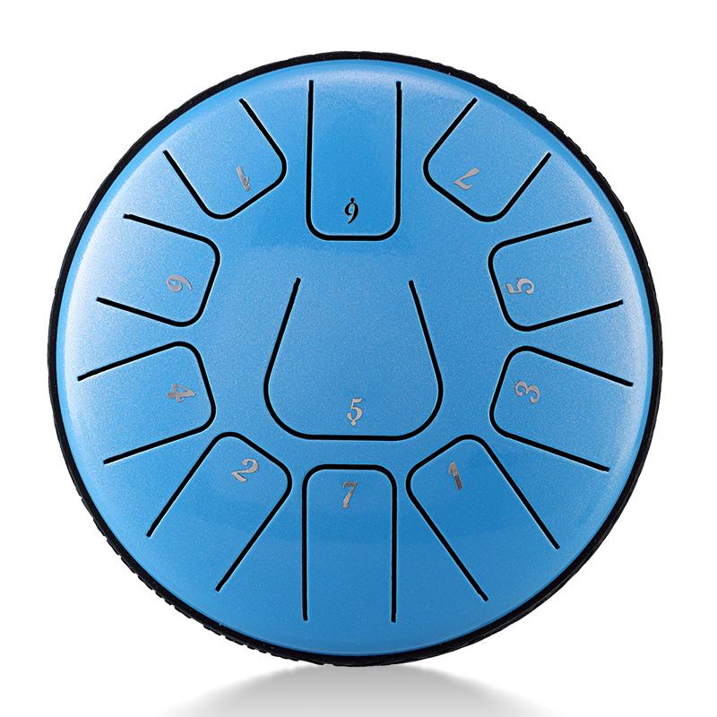 Steel Tongue Drum 6 Inch 11 Notes D Tones Glucophone Ethereal Drum Music Drum Tongue Drum Percussion Instrument