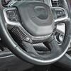 For 2019 - 2024 Dodge RAM 1500 Carbon Fiber Steering Wheel Decoration Cover Trim