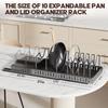 Pull-Out Pan & Lid Organizer - 8in Dividers, Sliding Cabinet Rack for Kitchen Storage. Christmas Gift!