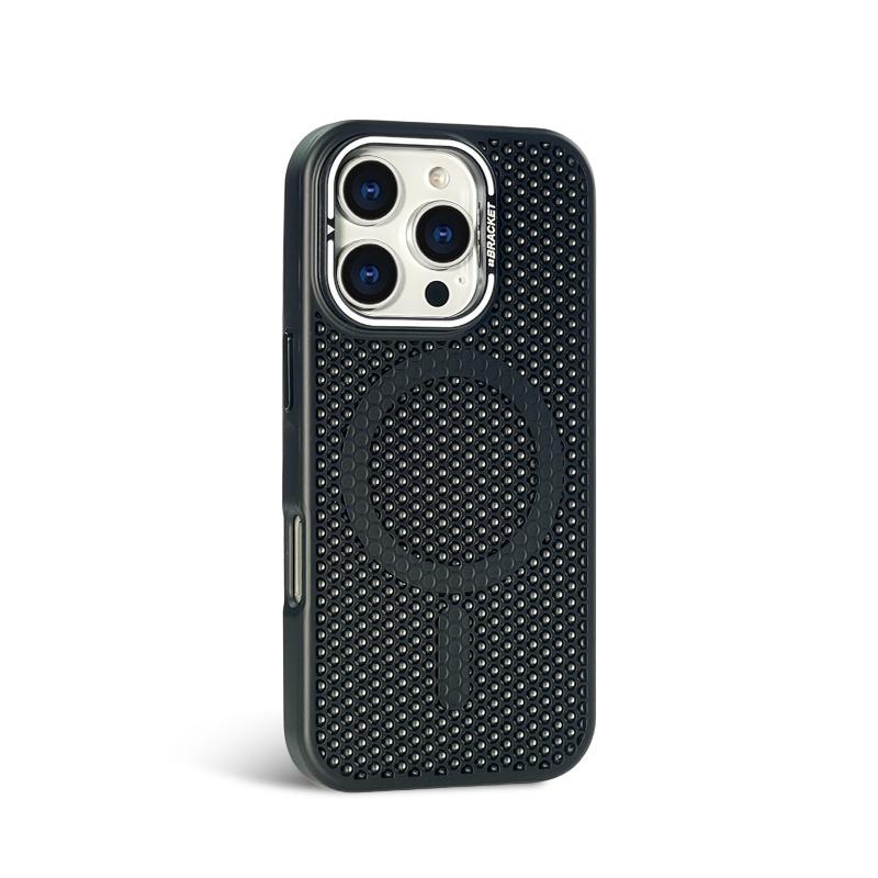 

Camera Lens Holder For Magsafe Case For iPhone 16Pro 15 14 15Pro Max Mesh heat dissipation Cover for Wireless Charging For iPhone 15
