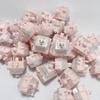 HMX Peach Pink Silent Switch Linear 5 Pins Mechanical Keyboard Accessories RGB POM PC PA66 Factory Lubed Custom Mute Keyboard