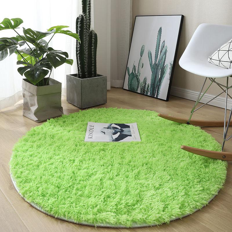 Thicken Round Carpet Living Room Bedroom Cute Room Bedside Carpet Fitness Yoga Carpet Hanging Basket Computer Chair Mat