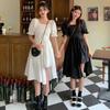 Women's Retro Puff Sleeve Irregular Waist Dress, Summer 2024 Edition