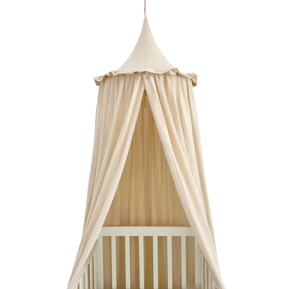 Kids Bed Canopy with Frills Cotton