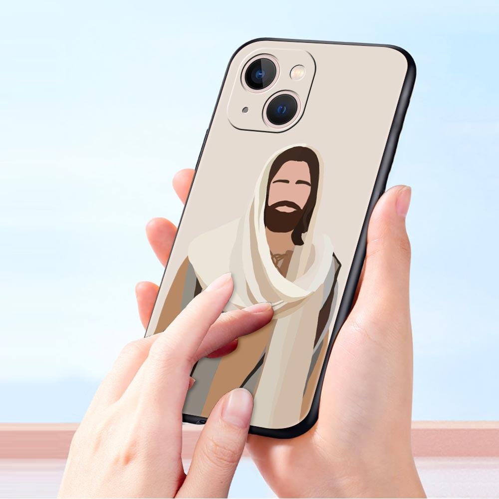 New Faith Christian Religious Jesus Luxury Phone Case For iPhone 11 14 15 Pro MAX 12 13 Mini 7 8 Plus X XR XS SE Silicone Cover