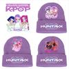 Latest KPop Demon Girls Knitted Hats Kpop Hunter Cartoon Children Headgear Cotton Cold Season Adorable Hat Anime Children Navidad Birth Date Gifts