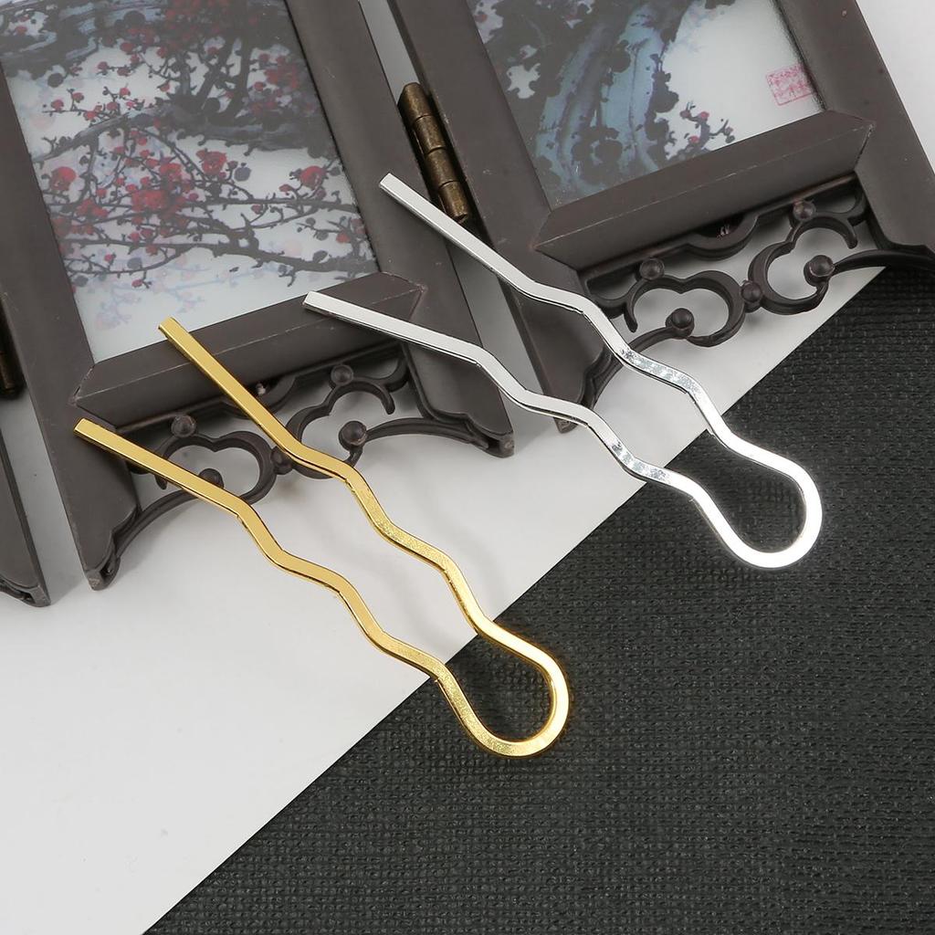 Basic Metal Hairpin DIY Material for Crafting Hair Jewelry