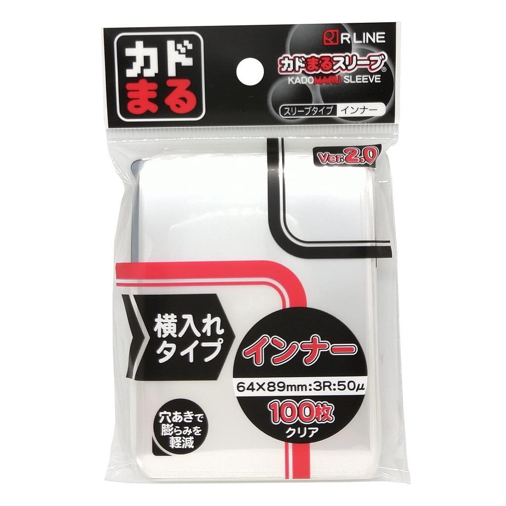 R LINE Corner Horizontal 2 Sleeves, Inner, Clear, Insertion, 100-Pack, Ver.