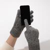 Men Thermal Gloves Winter Touchscreen Fleece Lined Thick Cold Proof Warm Wool Knitted Gloves
