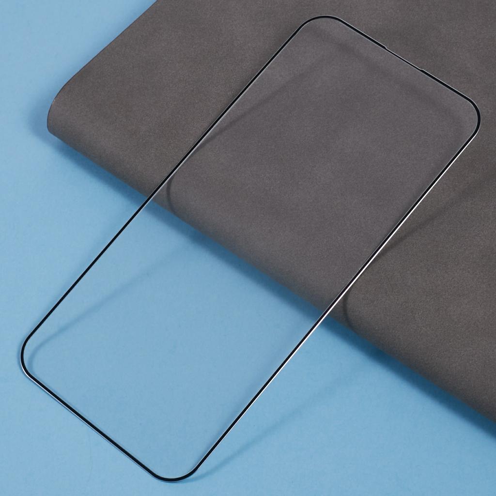 For iPhone 16 Pro Max Screen Protector Ultra Clear Metal Frame+Tempered Glass Film