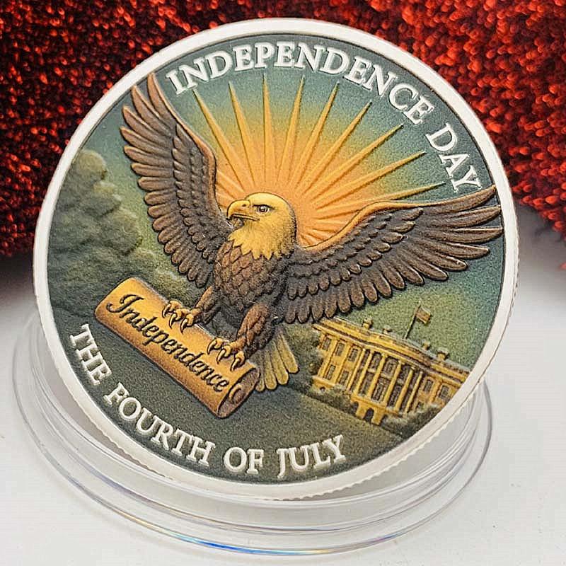 United States 1776-2026, Zinc Alloy, Gold-plated, Eagle Commemorative Medal, Creative Bell, Coin, Commemorative Coin