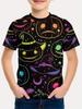 Halloween Boy's T-Shirt Pumpkin Pattern Summer Short Sleeve Loose Fashion 3D Print Children Top Holiday 3-10y Gift Party T-Shirt