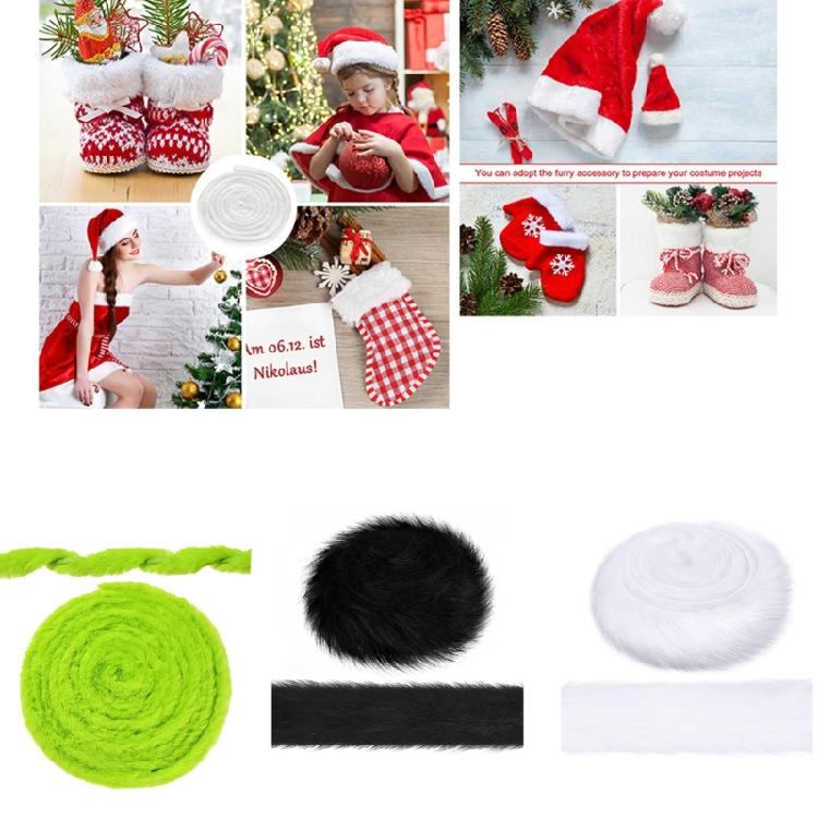 Weißer Pelz-Gürtel Basteln Do It Yourself Perfekt für die Feiertagssaison Mode-Liebhaber