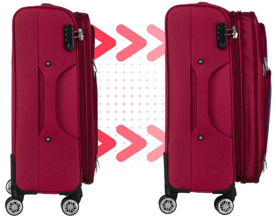 PTN 5209-L-9296 Burgundy-Navy Suitcase