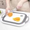 Multi-functional Home Vegetable Washing Basin Drain Washing Folding Chopping Board Kitchen Plastic Water Trough Chopping Block