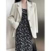 Women's Corduroy Blazer Jacket Single Breasted Oversized Casual Workwear