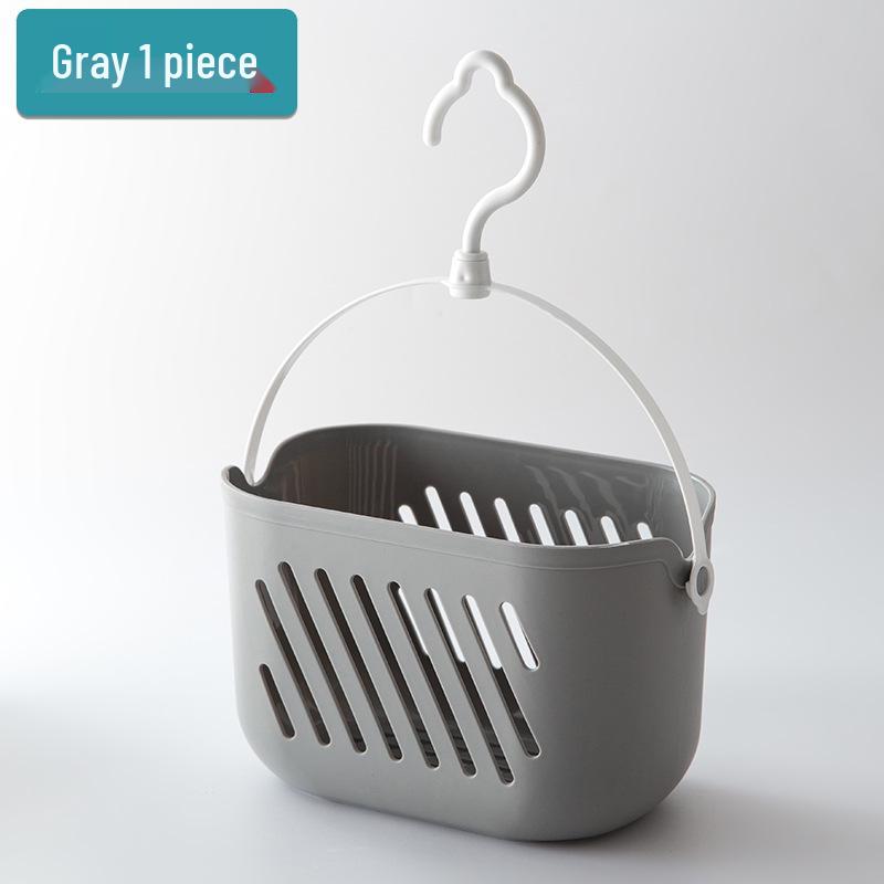 Zesílený jednobarevný závěsný úložný koš do koupelny a kuchyně s háčky