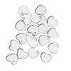 20pcs DIY Heart Shaped Pendant Stainless Steel Pendant with Hole Jewelry Making Accessory(Steel Color 6.5 x 7mm)