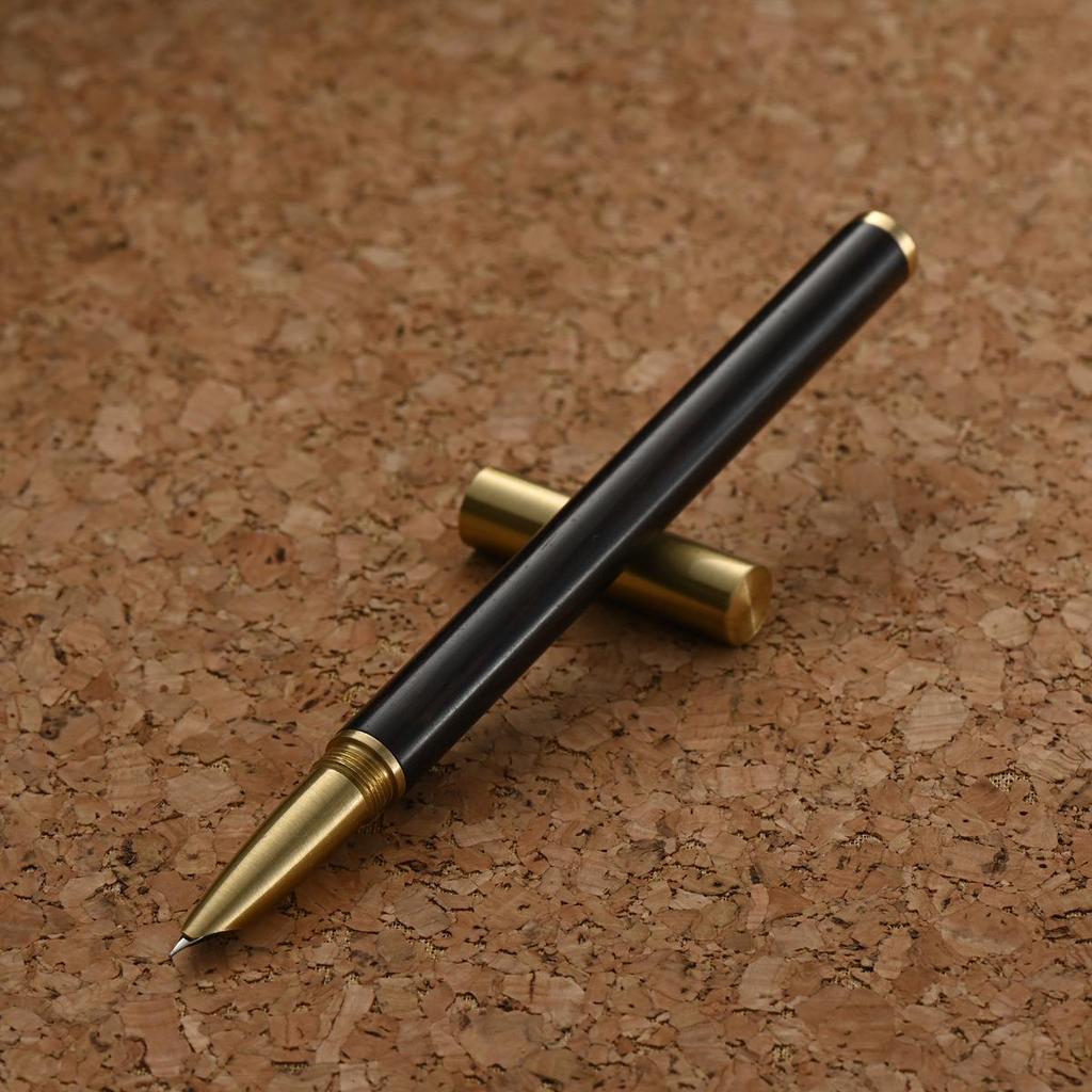 Füllfederhalter aus Messingmetall und Holz, hochwertiger Retro-Holz-Kalligraphie-Übungstintenfüller