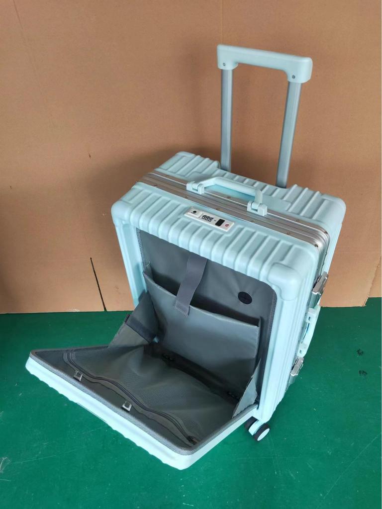 20-Inch Aluminum Frame Business Trolley Case with Universal Wheels and Combination Lock