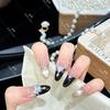 High-End French Bling Rhinestone Wearable Nails