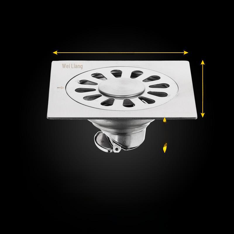 Sifon de podea din oțel inoxidabil 304, deodorant, pentru baie și mașină de spălat