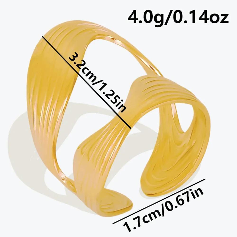 Europäische und amerikanische Damenringe aus Edelstahl, goldfarben und Zinklegierung, modischer, schlichter Stil, Zirkonia-Geschenk für Damen, Großhandel