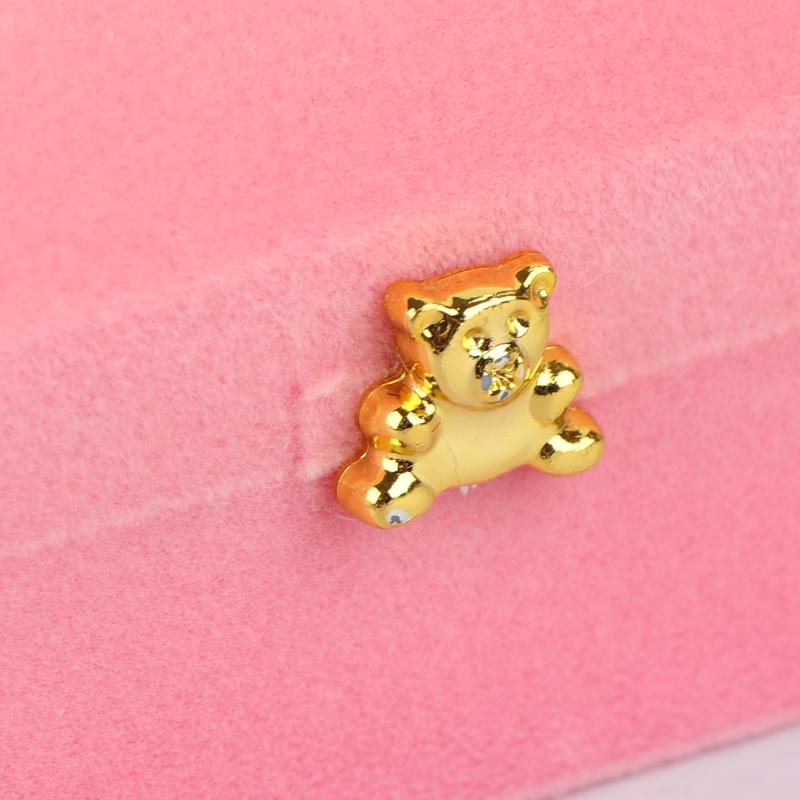 1 Piece Small Jewelry Box Velvet Wedding Ring Box Necklace Display Box Cute Bear Gift Box Container Case For Jewelry Packaging